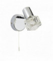 Spot led triton 1 ampoule avec support verre transparent chromé