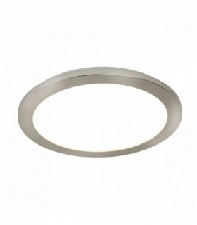 Plafonnier led dia 30cm inox et acrylique ip44