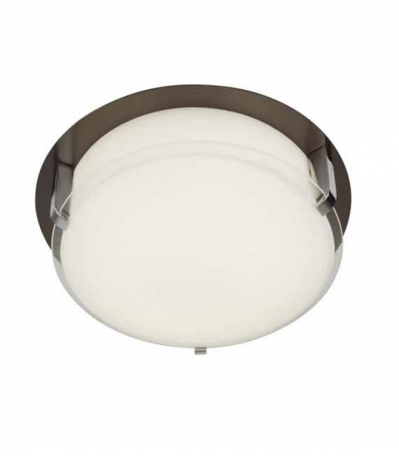 Plafonnier edinburgh led brun transparent / blanc