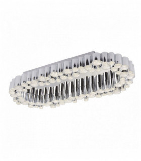 tubular de cristal de techo darcy cromo ovalada LED