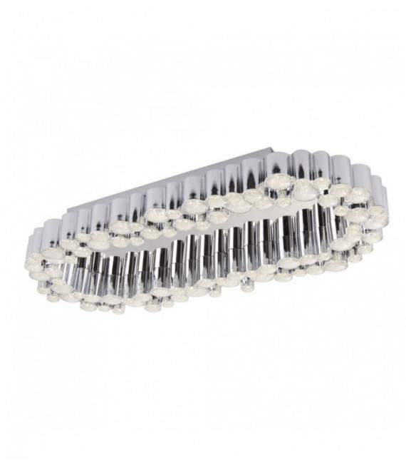 soffitto di cristallo darcy tubolare cromato ovale LED