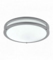 Plafonnier led argent / blanc