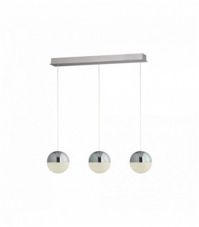 Suspension Murmeln 3 LED-Lampen Globus bar zerstoßenes Eis Effekt Schatten Chrom