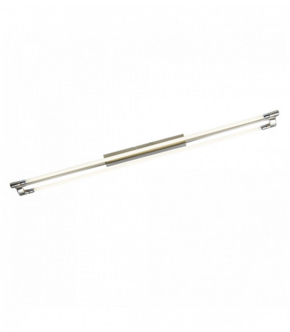 Double led strip ceiling light 2 x 18 watts stainless steel
