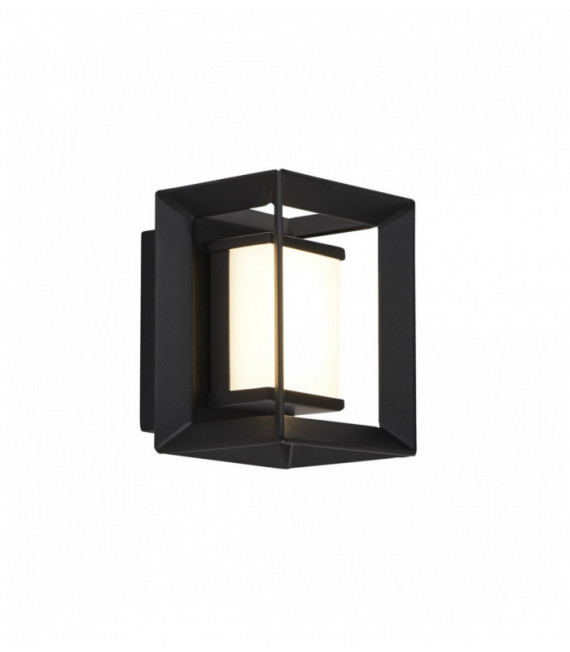 Chaplin rectangular led wall light, matt black - 100mm