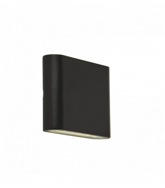 luz exterior LED arriba / abajo - negro - el difusor transparente