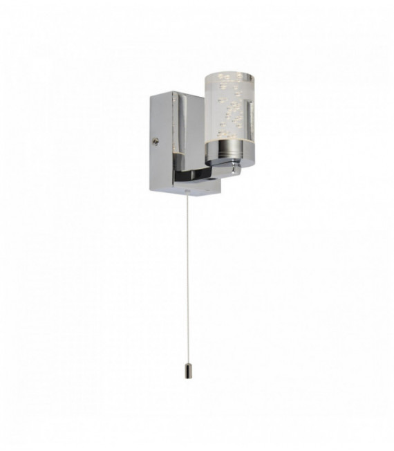 la pared del sitio del cuarto de baño de burbujas de luz LED - Cromo. cambiar la cremallera blanca