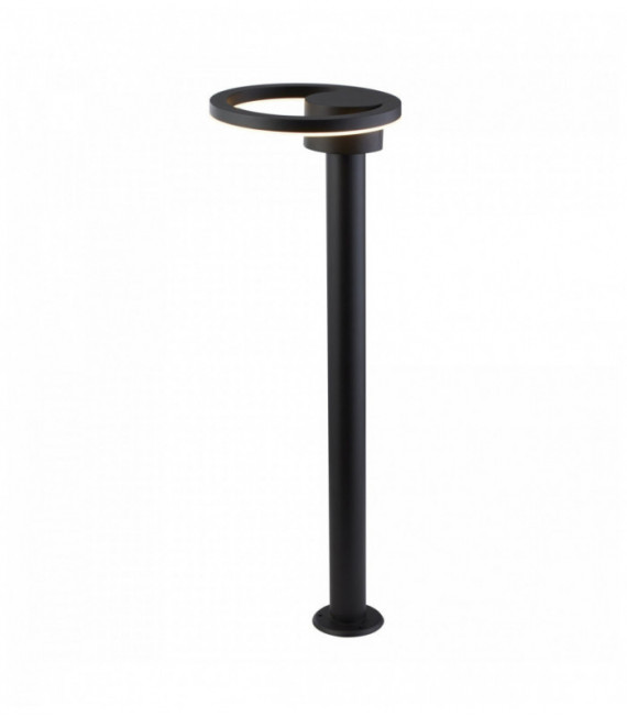 Pole außerhalb LED 73cm Höhe mit runden Kopf - schwarz mit satiniertem Diffusor