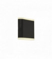 Applique murale d'extérieur à led haut / bas - noir mat avec diffuseur givré
