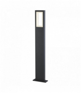 Palo esterno altezza LED 73 centimetri grigio scuro con diffusore satinato