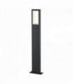 Poteau extérieur à led hauteur 73cm gris foncé avec diffuseur dépoli