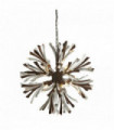 6-bulb pendant light bronze / transparent