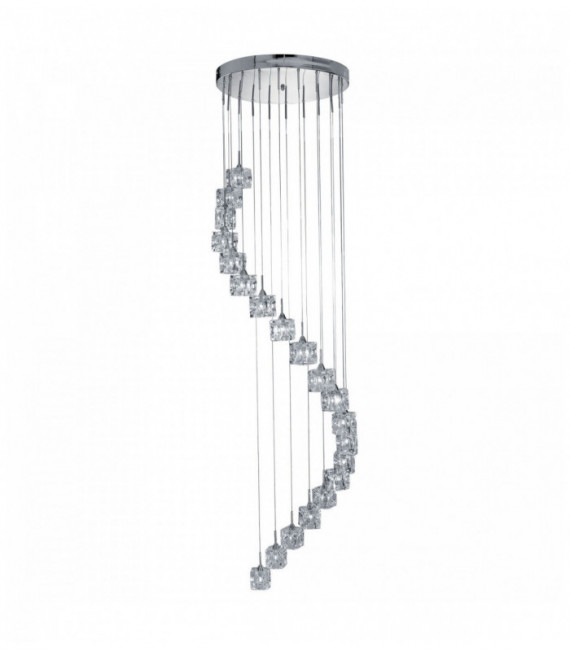Suspension Eiswürfel führte - 20lt Multi-Drop-Höhe 3m Glas chrom