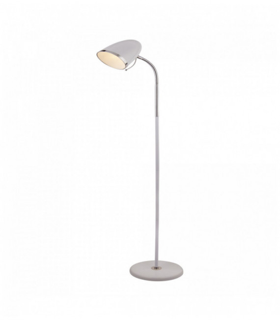 Lampadaire boston blanc et chrome