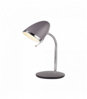 Lampe de bureau gris et chrome boston