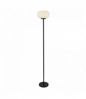 Lumina 1-light floor lamp with frosted ribbed glass