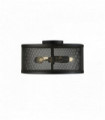 3-bulb mesh ceiling light, matt black drum