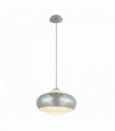 Suspension 1 bulb chrome with opal glass