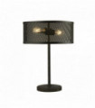 Lampe de table résille 2 ampoules noir mat