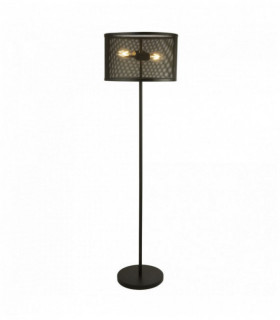 Lampione 2 lampadine a rete nero opaco