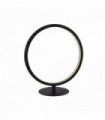 Lampe de table à anneau led cirque 1 ampoule, noir mat