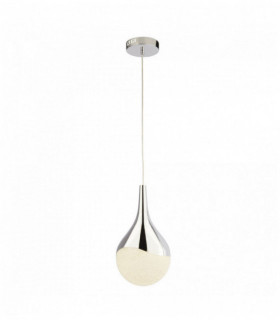 Sospensione onda goccia lampadina un LED, ghiaccio tritato effetto cromatico, cromo