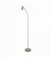 Fusion floor lamp 1 bulb with flexi stainless steel head