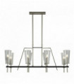 Danika pendant light 8 lights satin silver / black detail