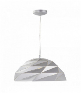 Suspension origami metallisches Silber Kuppel