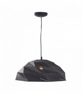 Black sanded origami dome pendant light