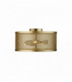 3-bulb mesh ceiling light in matt gold