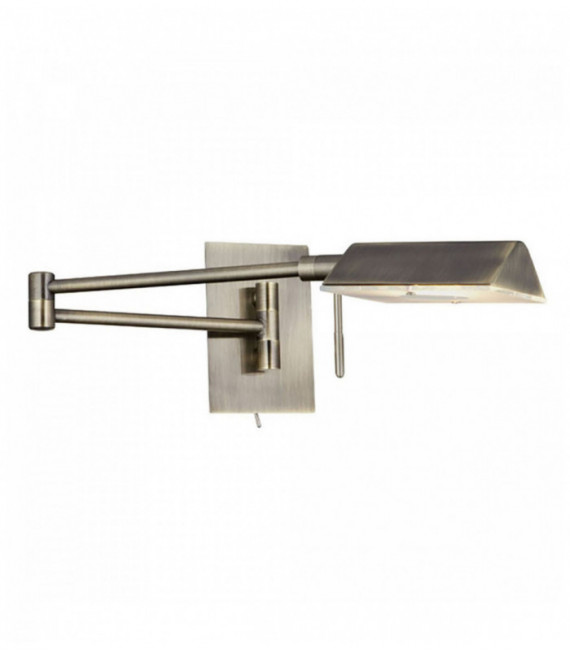 apothecary1 Wand Glühbirne, einstellbar Schwingarm, Messing altes und mattiertes Glas