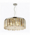 Suspension clarissa 5 bulbs transparent chrome