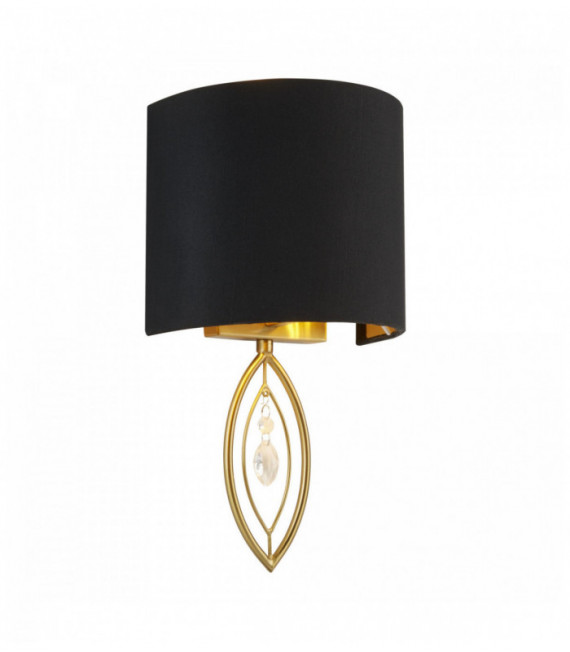 pared de oro con matices y gota de cristal negro