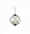Suspension flow 3 bulbs. black gold
