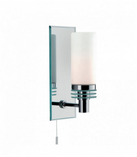 Applique salle de bain lima 1 ampoule g9 led cc / plaque arrière miroir en verre wb ip44