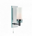 Lima bathroom wall light 1 bulb g9 led cc / glass mirror back plate wb ip44