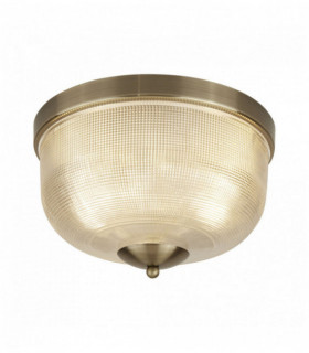 soffitto della barra ii 2 lampadine ottone anticato