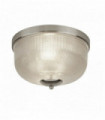 Plafonnier bistro ii 2 ampoules argent satiné