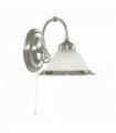 American Diner 1-Light Satin Silver Acid Glass Wall Sconce