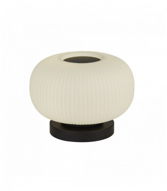 Lumina 1-Light Table Lamp with Frosted Ribbed Glass