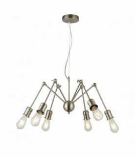 Sospensione MANTIS 6 luci - Satinsilber