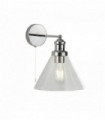 Pyramid wall light with transparent glass shade cc