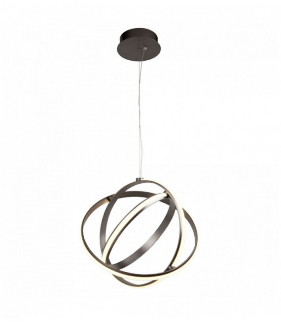 Magic 3-light brushed satin nickel LED gyro pendant