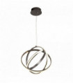 Magic 3-light brushed satin nickel LED gyro pendant
