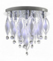 6-bulb remote controlled chrome spindle ceiling light