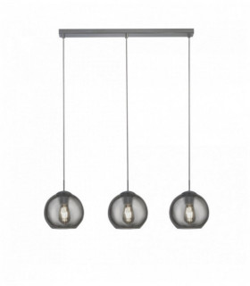 3 Ampullen Chrom Gehängestange mit Rauchglas
