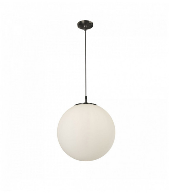 Suspension Atom 1 Ampulle dia 40cm schwarz Opalglas