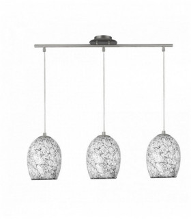 Knistern Glas Suspension 3 weiße Zwiebeln