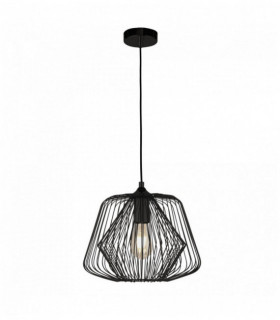 Bell cage pendant light 1 bulb cage - matt black